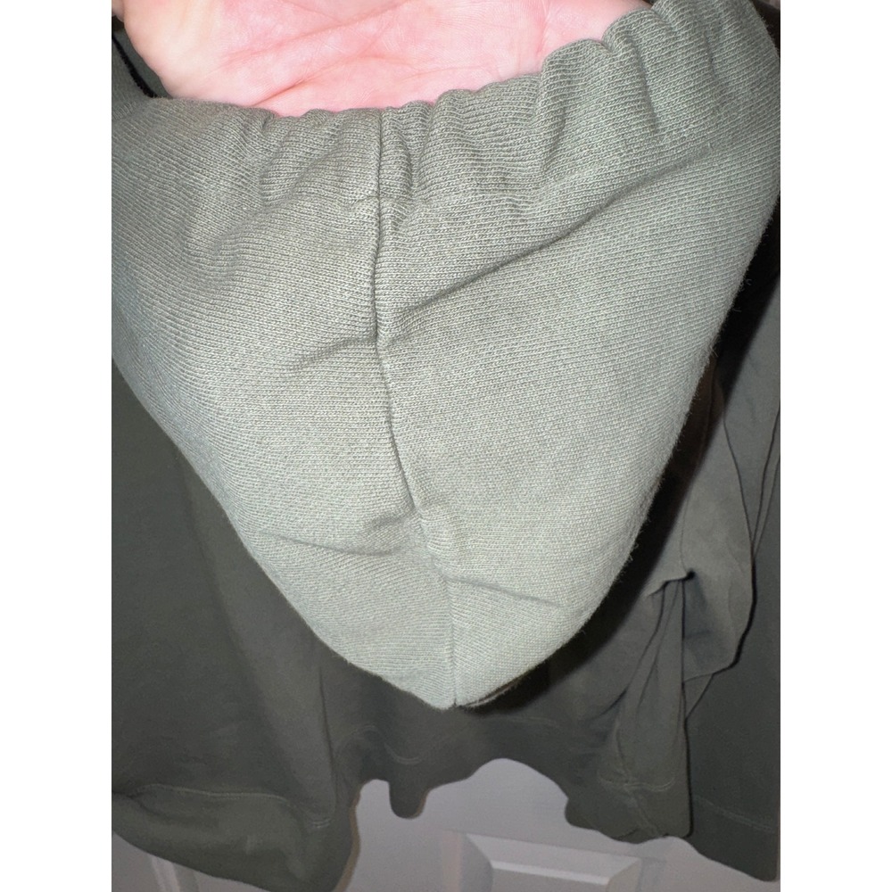 LOFT Outlet Womens Olive Green V-Neck Cropped Hoodie Sweatshirt Size M - Picture 11 of 11